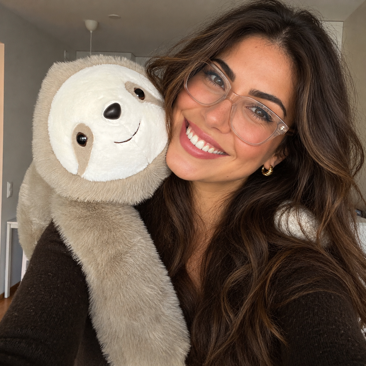 Mimo el Perezoso, peluche con peso y brazos largos de Abrazelia, imagen 10