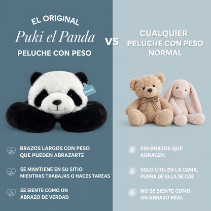 Puki el Panda, peluche con peso y brazos largos de Abrazelia, imagen 12