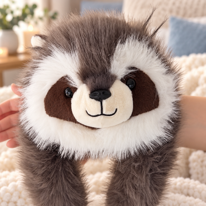 Roki el Mapache, peluche con peso y brazos largos de Abrazelia, imagen 14