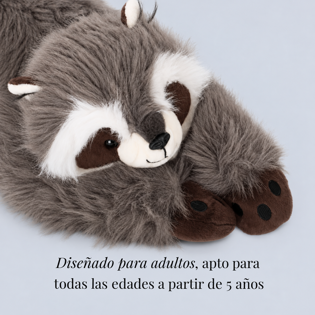 Roki el Mapache, peluche con peso y brazos largos de Abrazelia, imagen 9